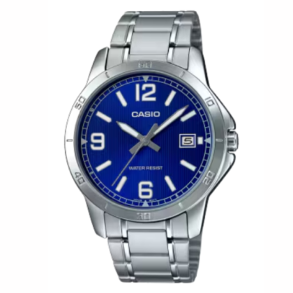 Casio General MTP-V004D-2BUDF Blue Dial Stainless Steel Men Watch